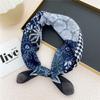 Cotton And Linen Small Square Scarf Silk Scarf Women'S Spring And Autumn New Style Artistic And Versatile Fashionable Temperament Headband Scarf