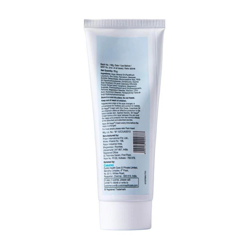 Curatio B4 Nappi cream for babies | Diaper Rash Prevention Cream 75g
