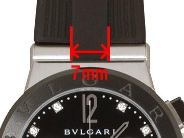 King Watch Parts Совместимый с Bulgari Aftermarket Резиновый Ремешок для Diagono Scuba [Импортный Оригинал] - - SD38, Черный, 22/18мм
