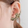 Cartilage Ear Clip Earring, Hollow Design, Elegant Carved Leaf for Women