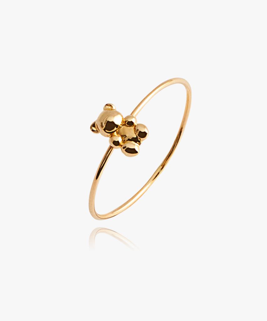 Helene Jewelry Кольцо с маленьким мишкой Miss 14K (Тип Б)