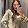 Womens Vintage Textured Short Jacket Casual Pants Set 2025