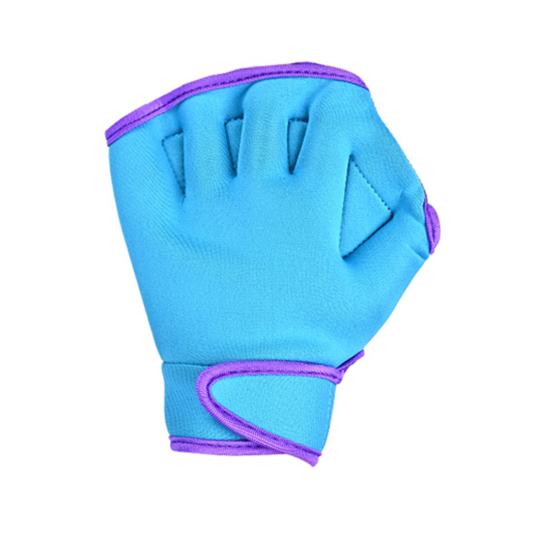 1 Pair Swimming Gloves Adjustable Men Women Aquatic Swim Training Glove Webbed Fitness Water Resistance Training Hand Fins Paddles Swimming Gear