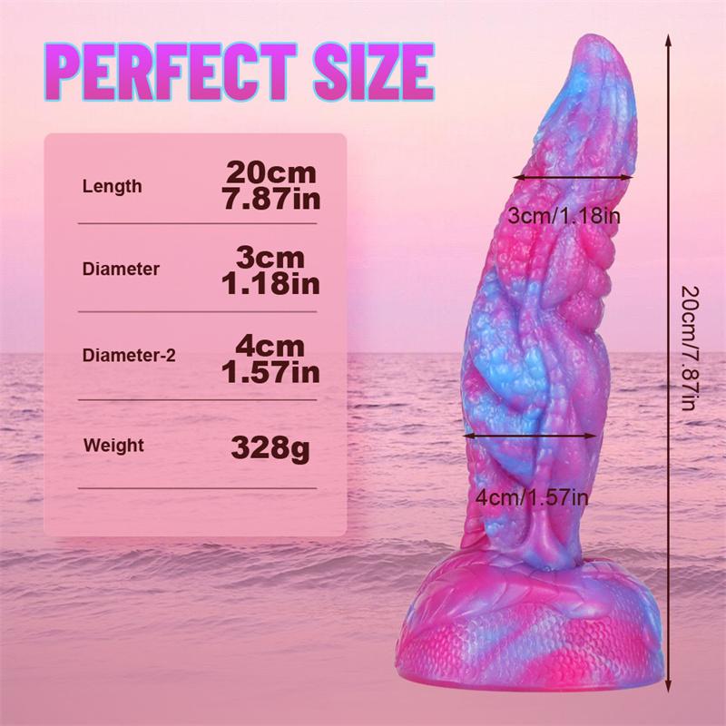 Yan Beast Mixed Color Liquid Silicone Oversized Realistic Simulation Phallus Dildo Female Sex Toys