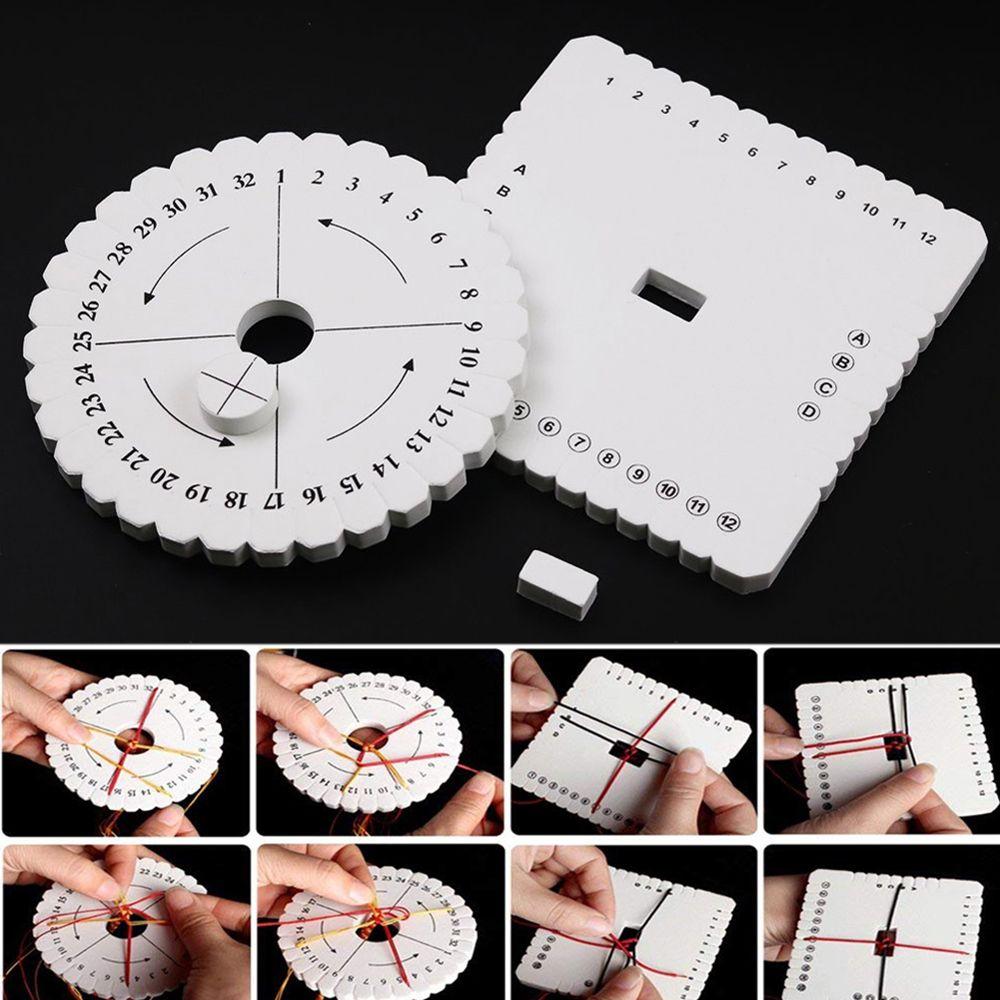 DIY Braiding Disc/Disk Beading Cord Kumihimo Handmade Tool Sewing Rope Weaving Jewelry Design Board