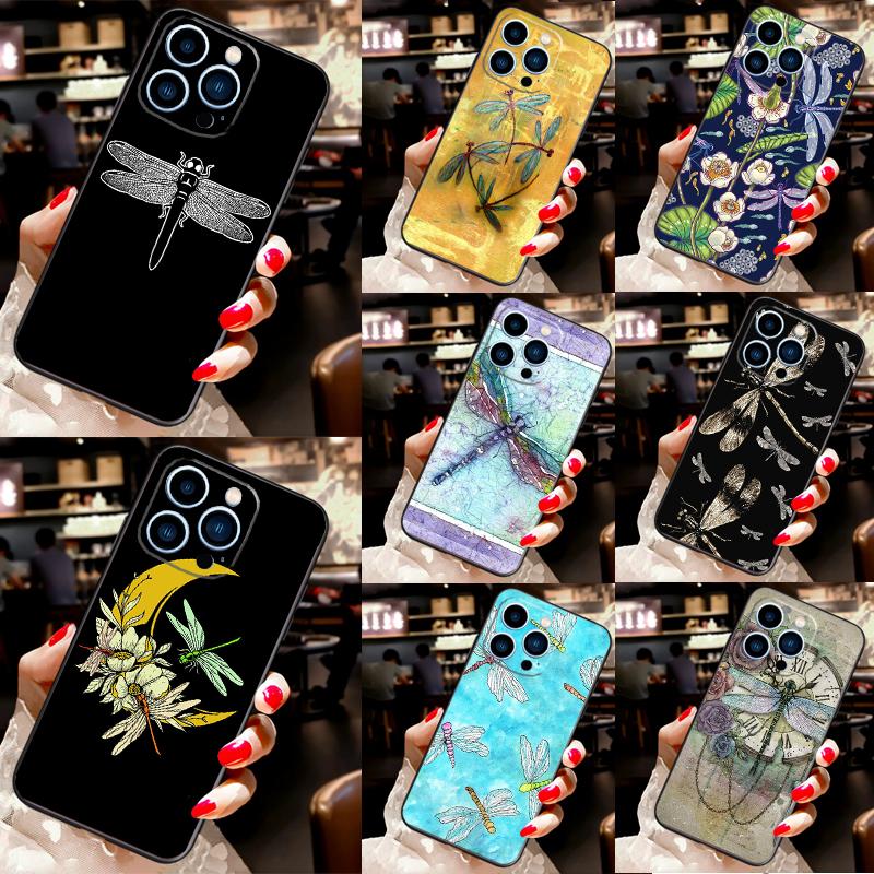 Чехол «Стрекоза» для Apple iPhone 11 14 12 Pro Max mini XS XR X 8 7 Plus SE 2020 13 Pro, чехол для телефона, чехол