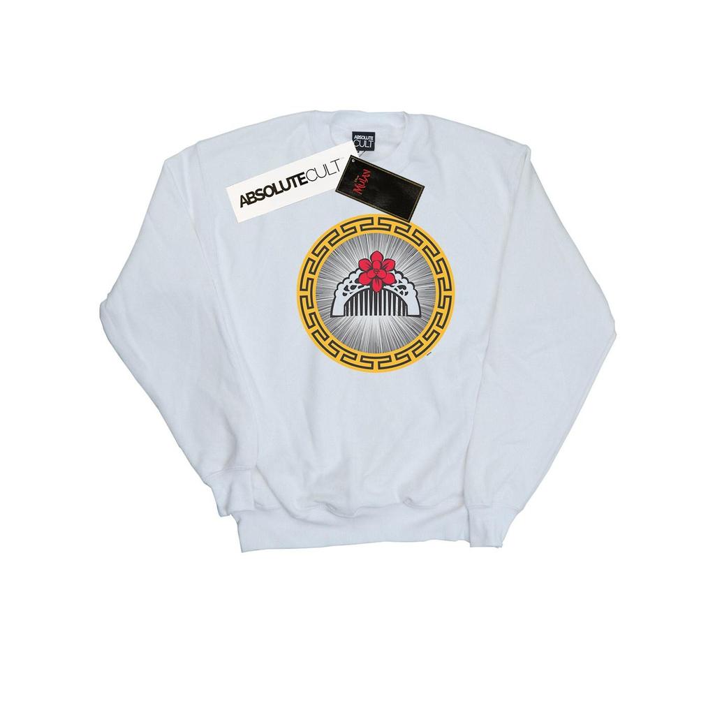 Disney Mens Mulan Movie Flower Comb Sweatshirt