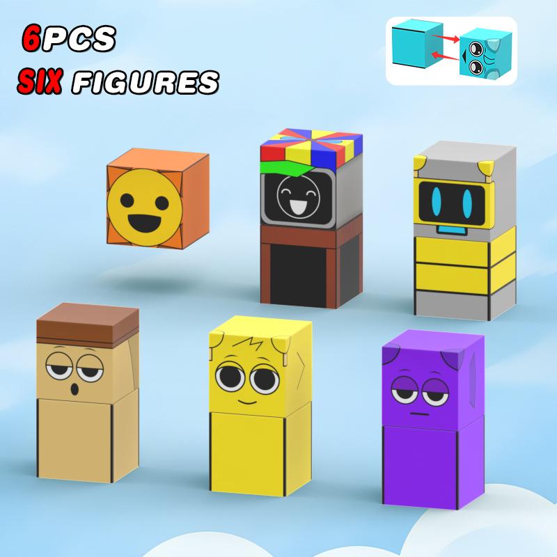 Новые фигурки Sprunki Магнитные блоки Игрушки Incrediboxs Sprunki Магнитные игрушки STEM Сенсорные игрушки для малышей Рождественский подарок на день рождения