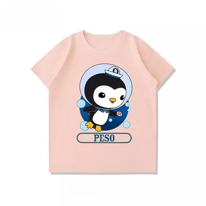 Детская футболка Octonauts Rescue Team 100% Хлопок Удобная Дышащая Летний Стиль Детская Одежда