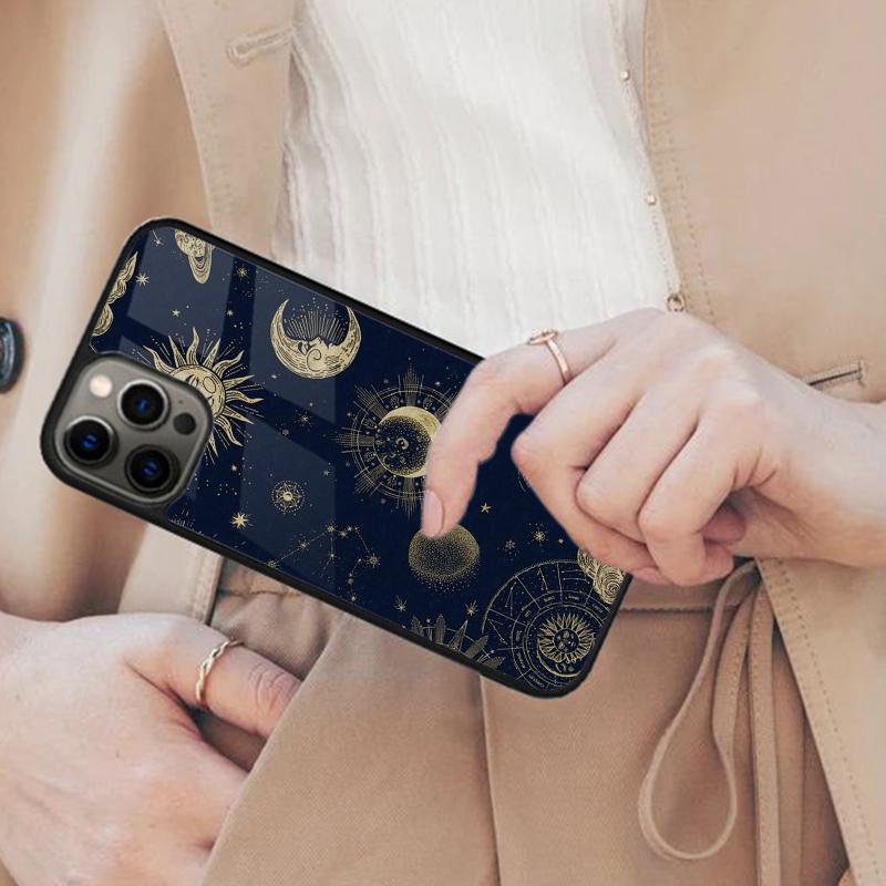 Магнитный чехол для телефона «Небесное Солнце и Луна» для APPLE iPhone 17 Air 16 14 13 12 Pro Max 15 Plus Беспроводная зарядка MagSafe Чехол