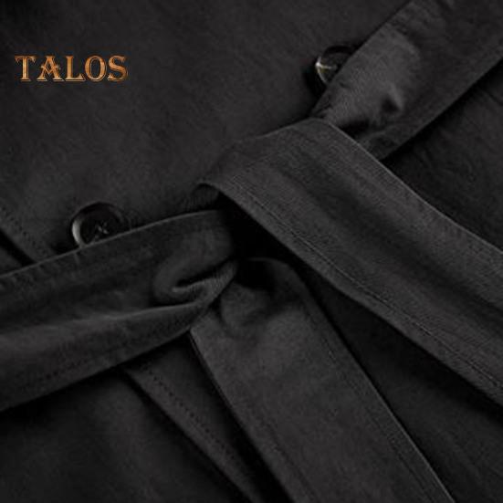 Осень-весна Женская ветровка с отложным воротником и воротником-стойкой Двубортное свободное пальто средней длины Однотонное пальто для поездок на работу Пальто для походов