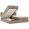 Ottoman Bed with Mattresses and LEDs Cappuccino 180x200 cm Artificial Leather