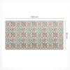 Protective Desk Pad with Graphics Tiled Retro Ornament 100x50 cm