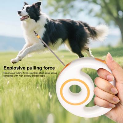 Выдвижная собачья поводок 2.5 м Прочный поводок Тормоз и фиксатор одной кнопкой Поводок без запутывания с противоскользящей ручкой для маленьких и средних собак весом до 30 кг