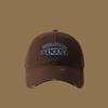 Retro old ripped embroidery baseball cap children big head circumference show face small sunshade cap