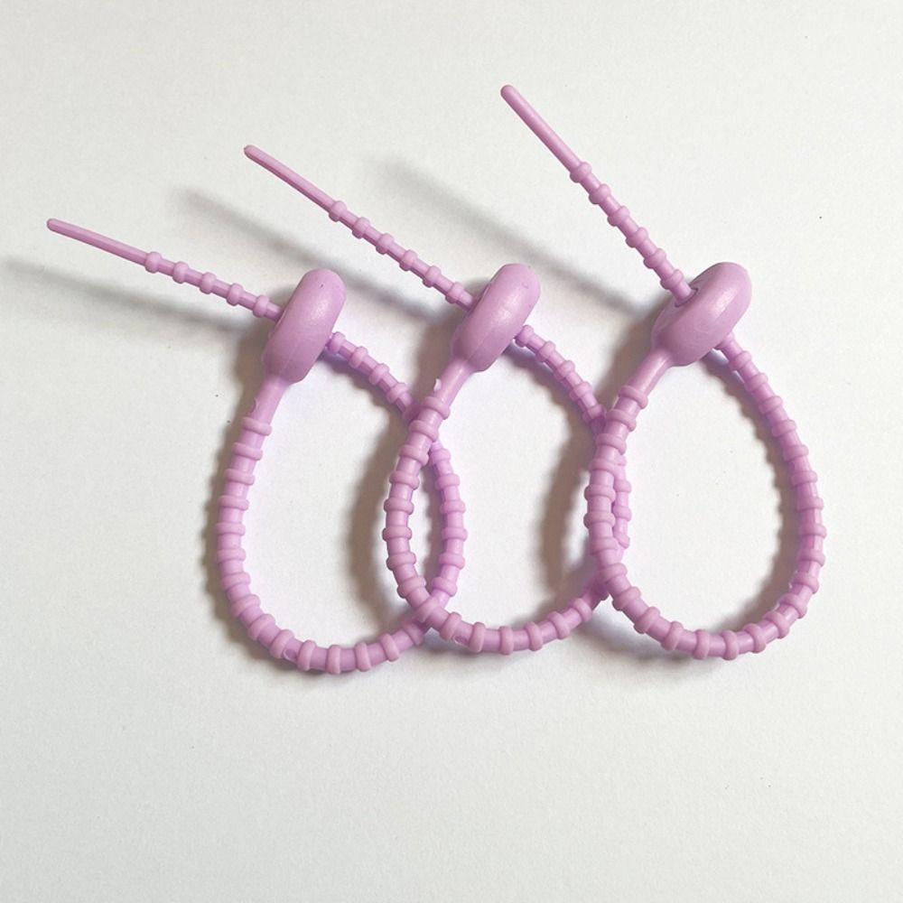 3 PCS Candy Colors Silicone Tie Silicone Material Key Lanyard Bag Accessories Lanyard