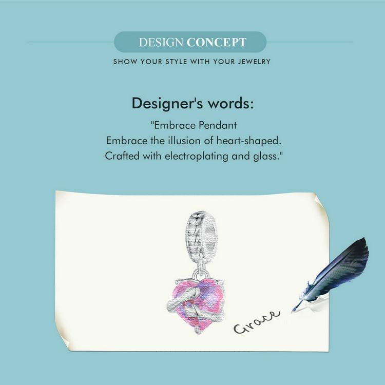 WOSTU Подвески из стерлингового серебра 925 пробы с сердцем и радужными объятиями подходят для оригинального браслета, ювелирные изделия своими руками