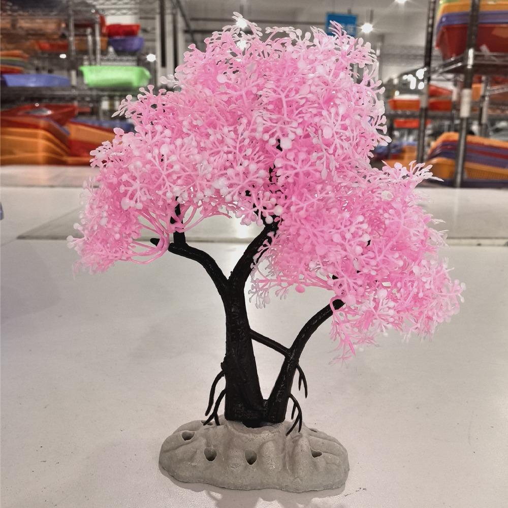 Realistic Cherry Blossom Tree Underwater Scene Landscape Tree Artificial Plant Home Ornaments
