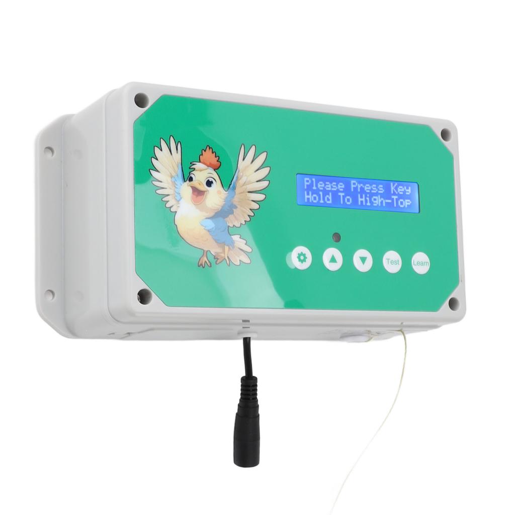 Контроллер двери курятника IP44 Водонепроницаемый Таймер Пульт дистанционного управления Двойной источник питания Автоматический