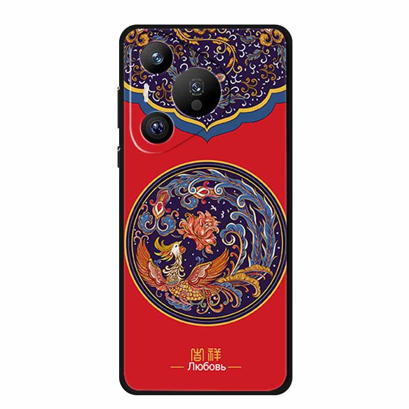 Чехол для телефона Huawei Pura 70 Pro с рельефной текстурой в стиле ретро - Мягкий цветной стиль