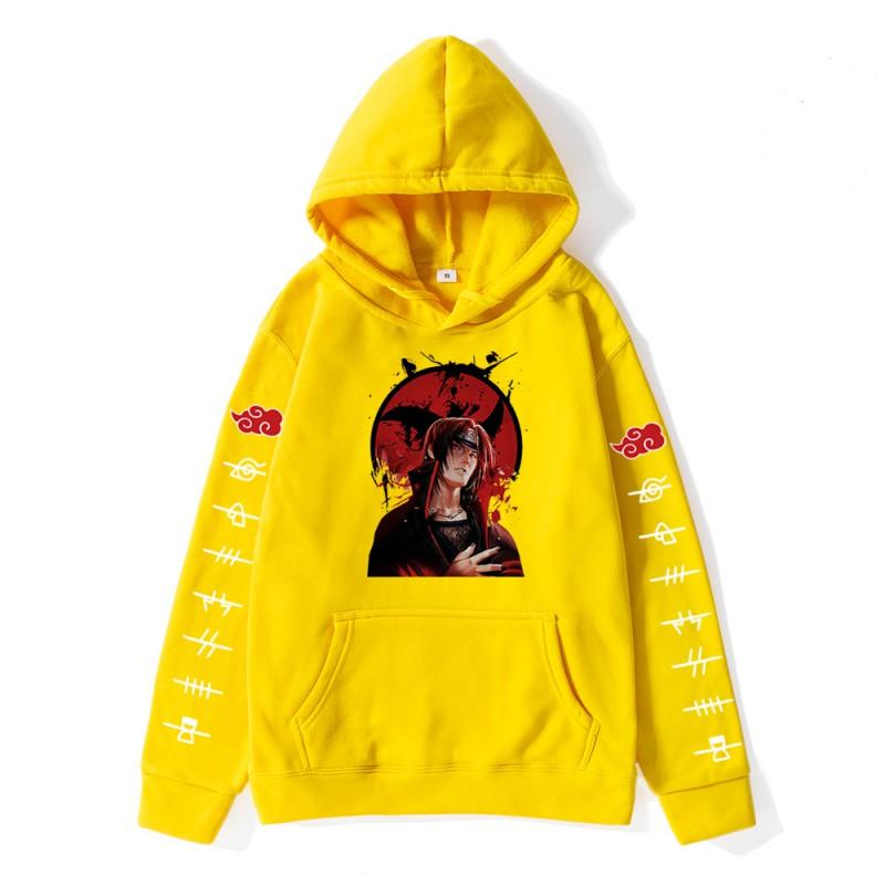 Mens Naruto Anime Hoodie Cosplay Sweatshirt Loose Fit Cotton Blend Long Sleeve Casual Streetwear