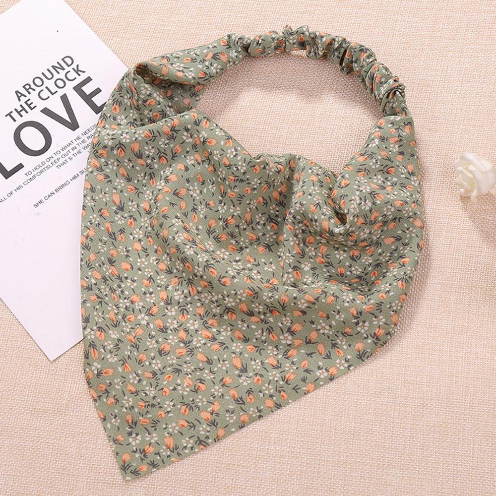 Floral Print Cloth Women Floral Turban Hair Accessories Triangle Hair Headband Elastic Headband