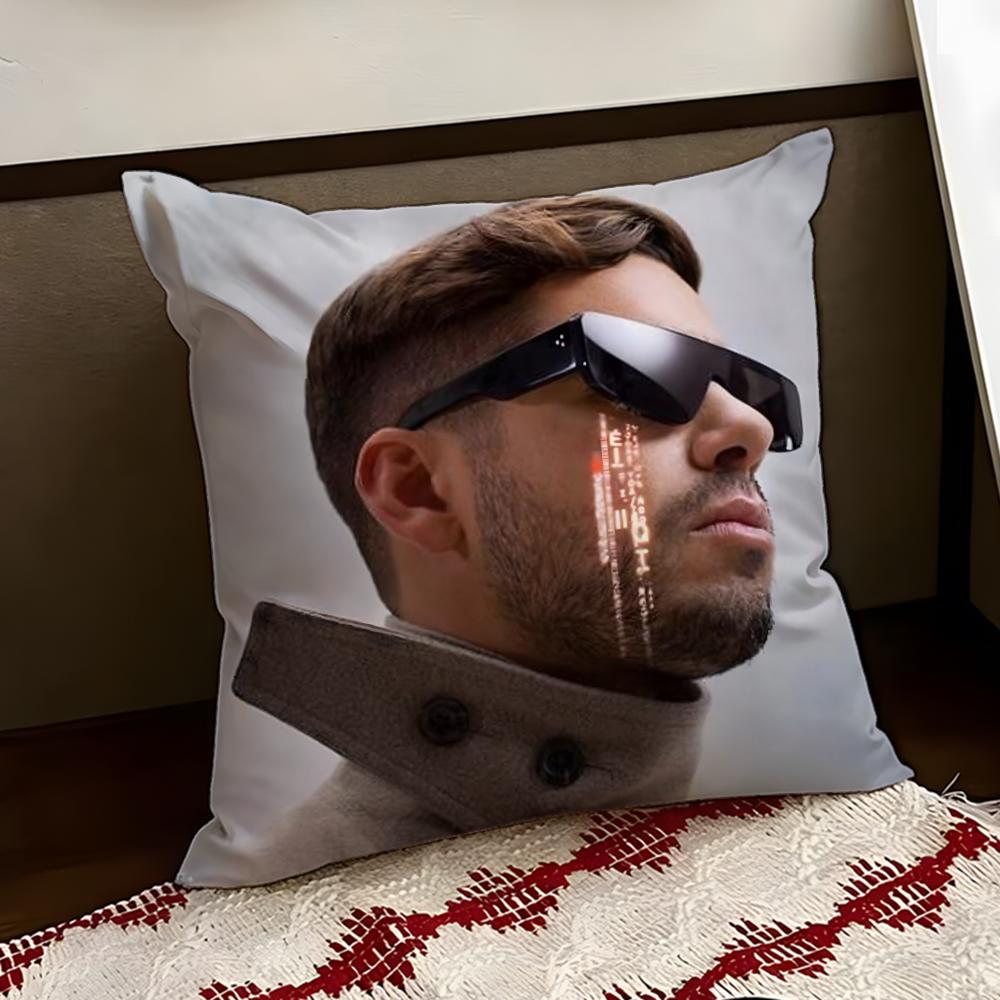 DJ AAnyma Music Cushion Cover Reversible Soft Durable Pillow Cover Home Car MultiScene Use for Daily Comfort