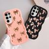 Мягкий чехол для телефона Samsung Galaxy S20 FE S21 A26 A25 S24 S25 S23 Plus S22 Ultra A54 A24 A35 A55 A34 A36 Розовый бант