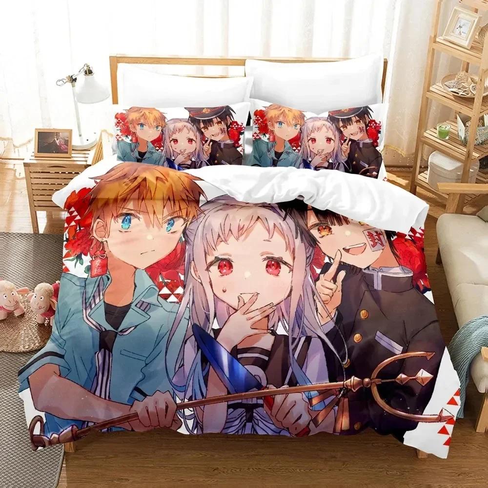 3D Anime Toilet Bound Hanako Kun Bedding Set Printed Duvet Cover Pillowcase Single Double Queen Super King Size Sets