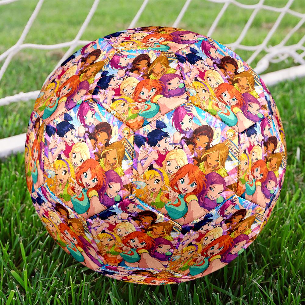 Winx Club Theme Size 5 Soccer Ball, Suitable for Both Indoor and Outdoor Matches, a Gift Suitable for Everyone.
