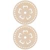 2Pcs Wood Bag Base for Crochet DIY Bag Making Sturdy Wooden Bottom Shaper Natural Texture Elegant Craft Supply Basket
