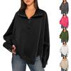 Women's Oversized Sweatshirt Hoodies Long Sleeve Button Neck Pullover Tunic Tops