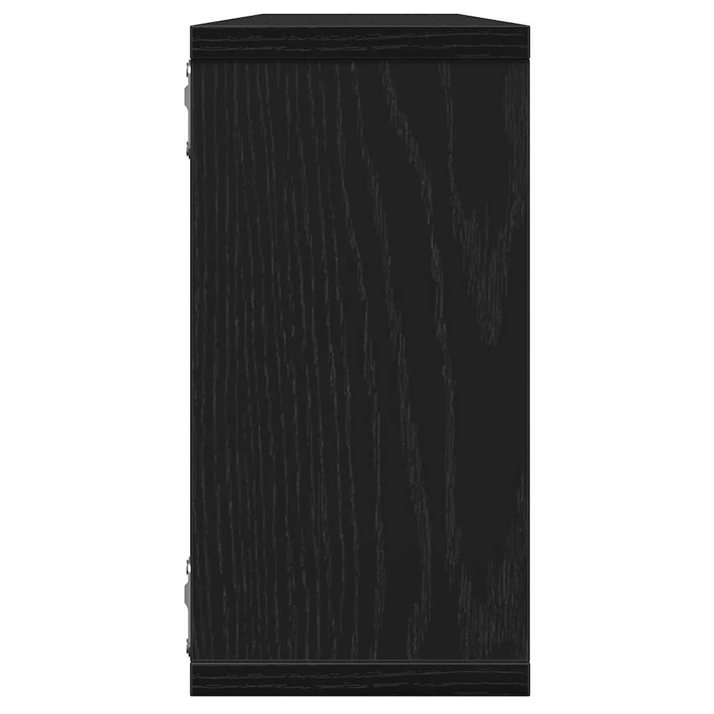 Cube Shelves 2 pcs Black Oak Effect 100 x 15 x 30 cm