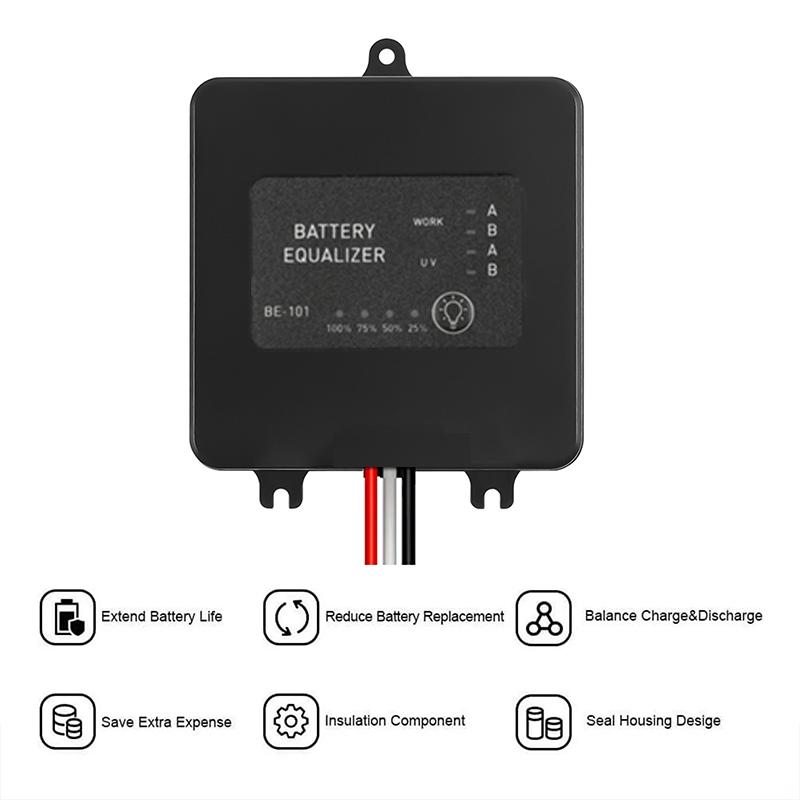 ECGSOLAX 24V Battery Equalizer Solar Syestem Voltage Balancer For Lead Acid Lithium Batteries Parallel Charge Controller