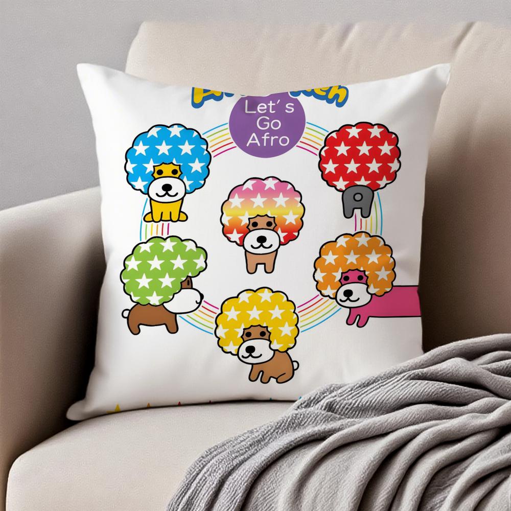 Japan AAfro KKen Cushion Cover Pillowcase Antidustmite Invisible Zipper Short Plush Sofa Cushion