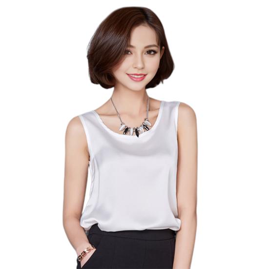 Женский летний жилет с круглым вырезом без рукавов, свободный цветной пуловер, однотонные топы из гладкой ткани на каждый день