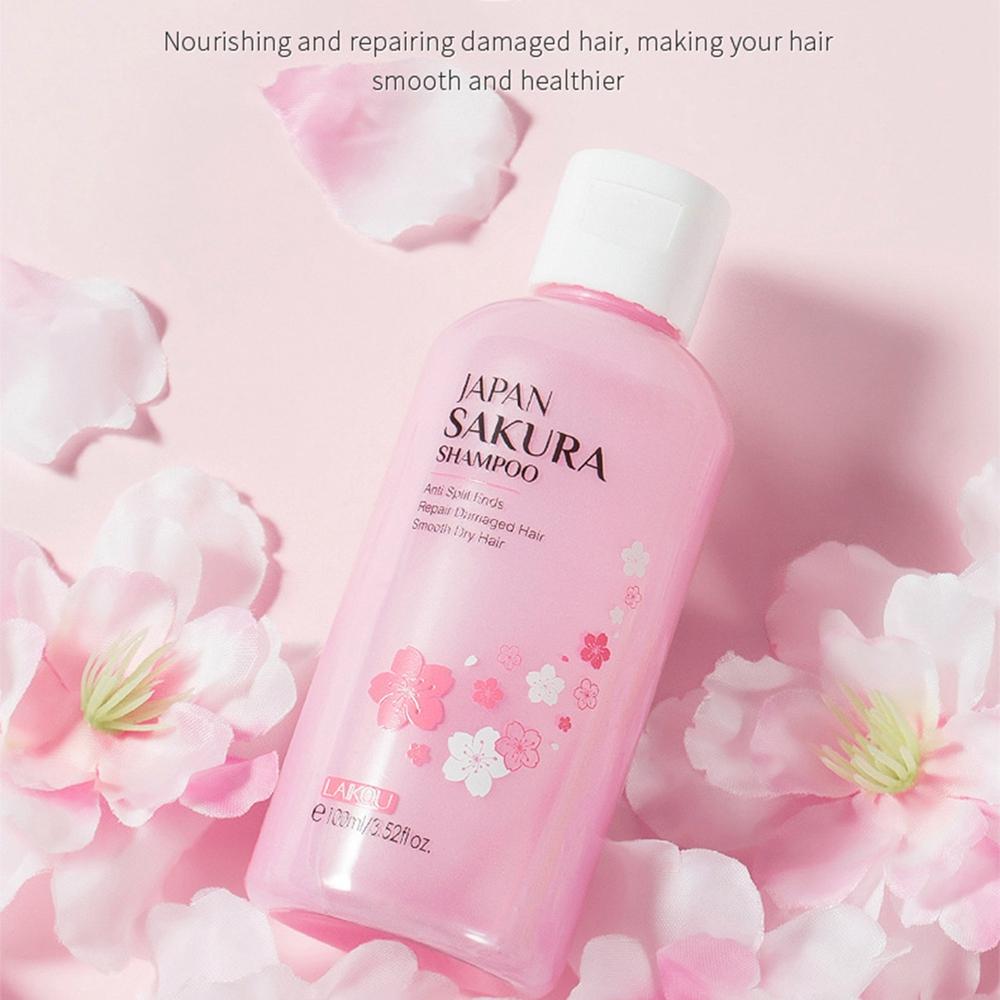 Sakura Shampoo Repair Damaged Hair Moisturizing Nourishing Anti Dandruff Oil Control Shampoos Hair Cleansing Care