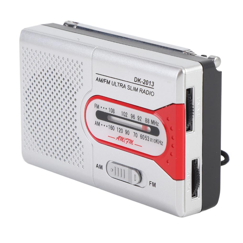 Portable Radio AM FM Battery Operated ket Transistor Radio with Spker and Hdphone for Home Outdoor