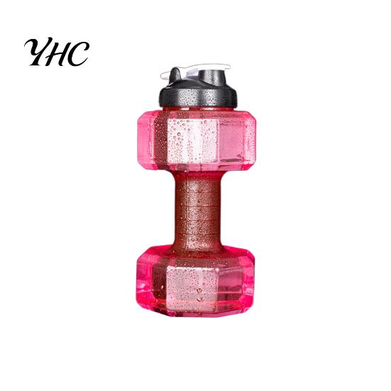 Portable Water Bottle 500/1500/2200/2600ML Dumbbell Sports Clear Arm Strength Kettle Training Workout Drinking Cup Home Gym Fitness Equipment