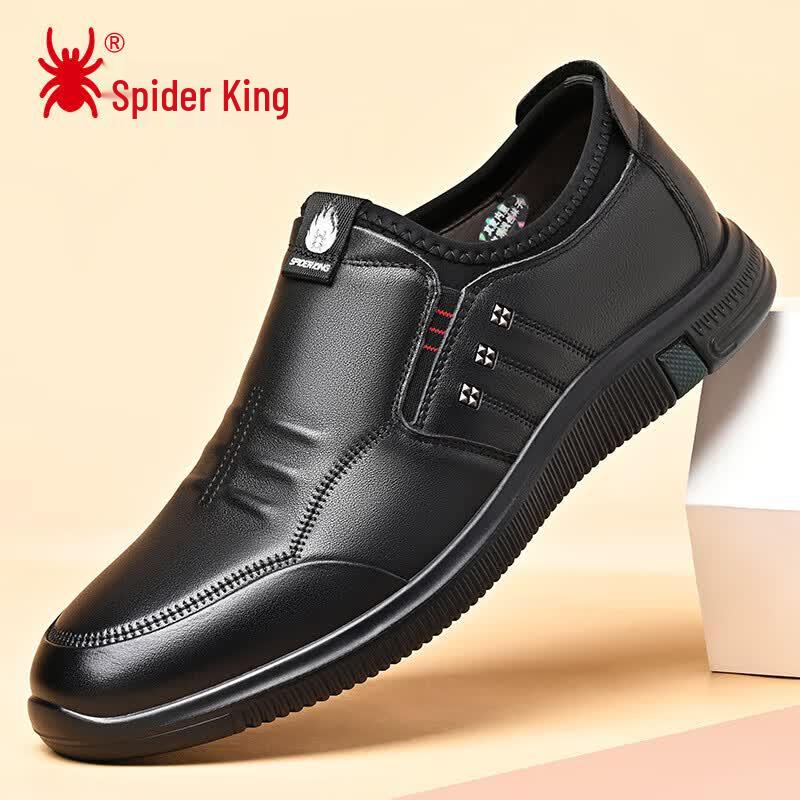Мужские кожаные туфли-слипоны Spider King в стиле business casual