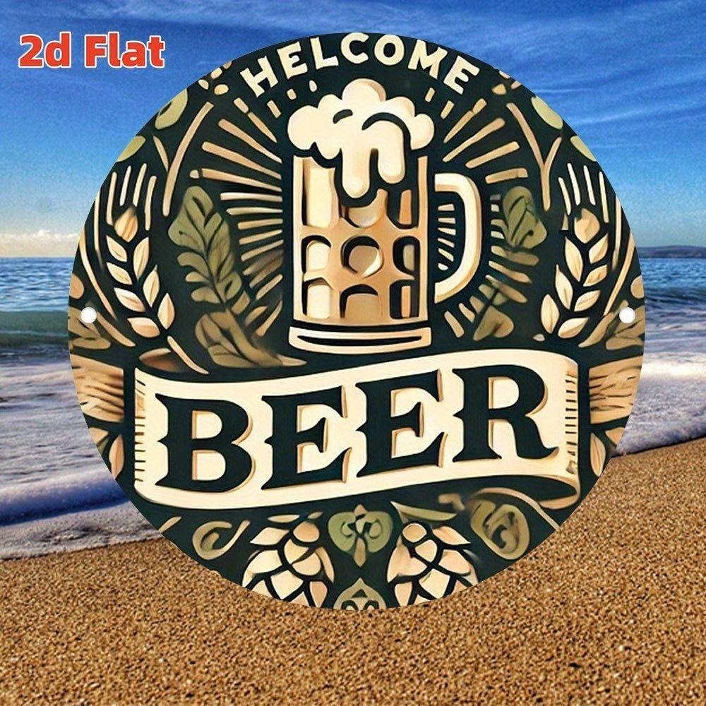Металлическая табличка пиво Декор стены 20x30см