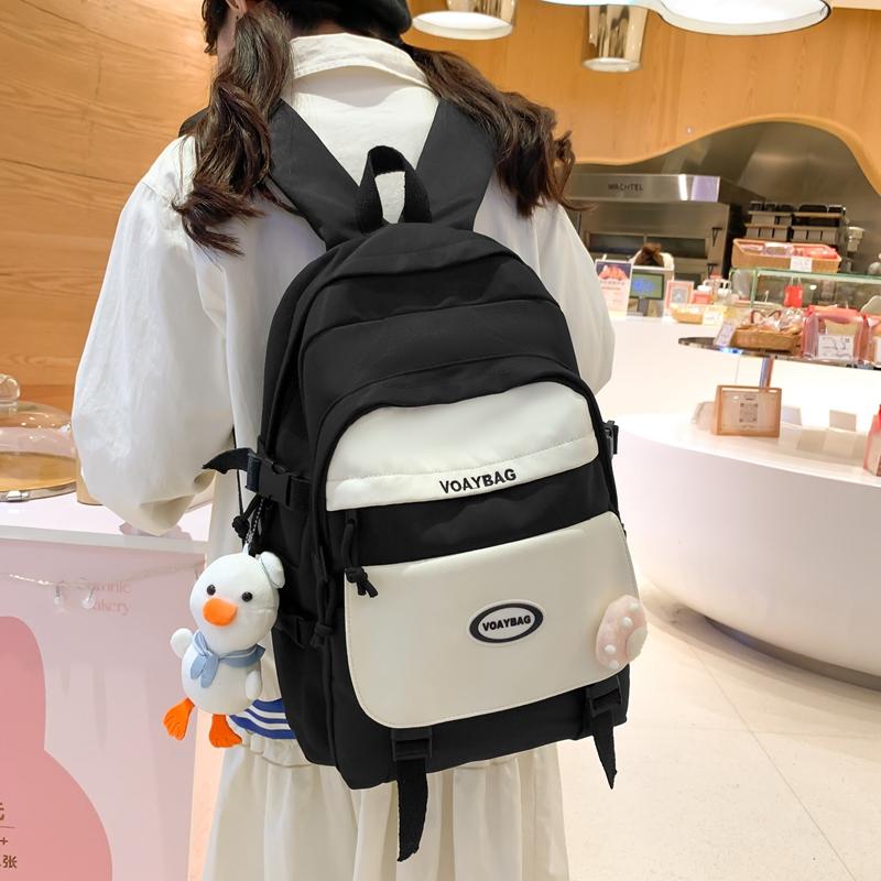 Цветной контрастный студенческий школьный рюкзак в студенческом стиле, женский рюкзак большой вместимости, школьный рюкзак для младших школьников