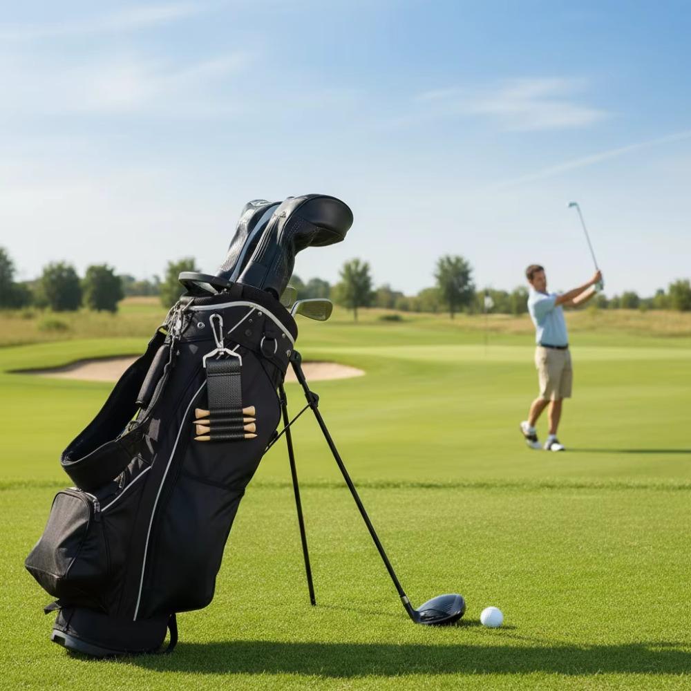 Anti-Loss Clip Golf Tee Holder PU Leather Outdoor Sports Gear Golf Tee Organizer Outdoor Sports