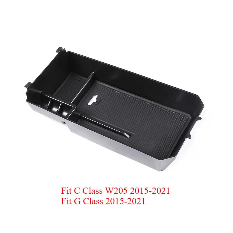 Car Armrest Storage Box Central Control Hidden Storage Box Car Organizers For Mercedes Benz C G Class W205 W204 W463 2015-2021