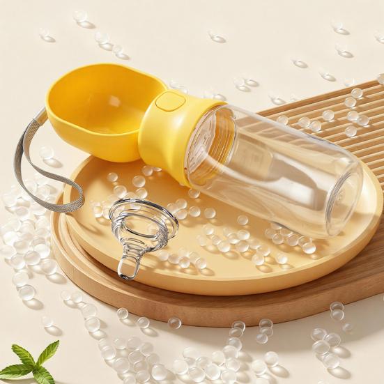 Портативная бутылка для воды для домашних животных, герметичная поилка для собак с миской, отделение для корма, дорожная бутылка для воды для кошек, для походов, прогулок