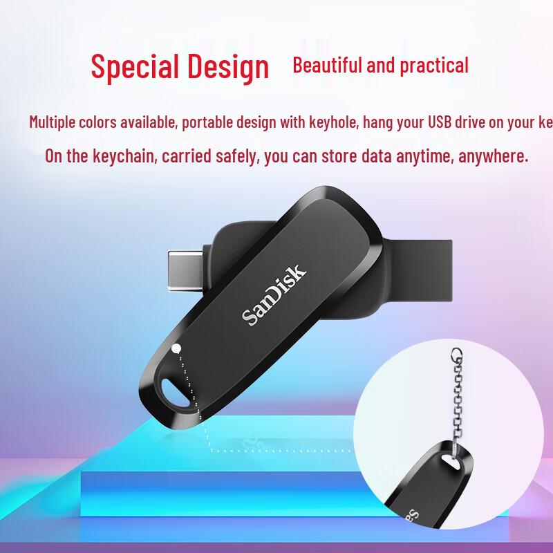 SanDisk USB-накопитель Type-C для телефонов и компьютеров