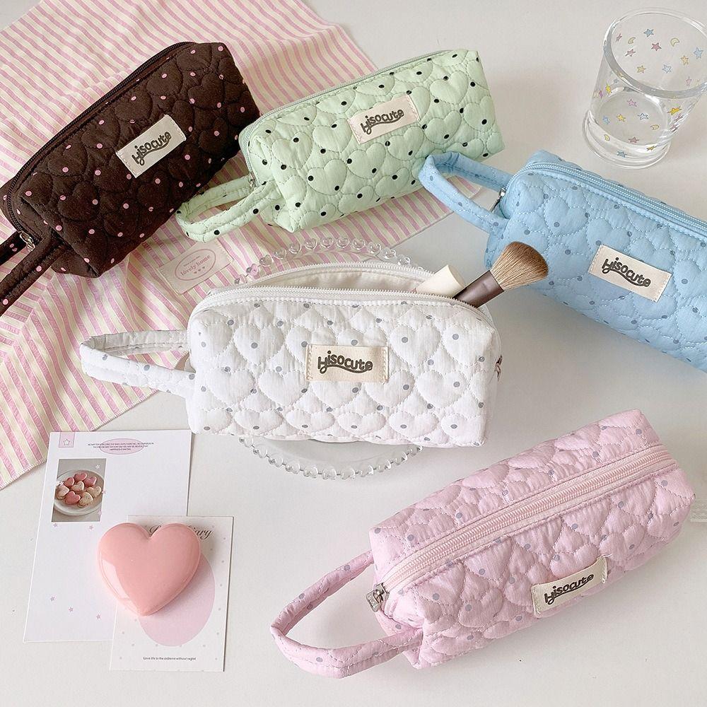 Large Capacity Pen Bag Polka Dot Design Pencil Pouch INS Style Pencil Case  Students