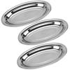 Desirable Stainless Steel Large Oval Serving Plate - Thick Type - Perfect for Stir-fried