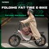 FAFREES F20 Folding Electric Fat Tire Bike – 648Wh Battery, 250W Motor, 20x3.0" CST Tires, 25km/h E-Bike for City, Snow, Sand & Commuting