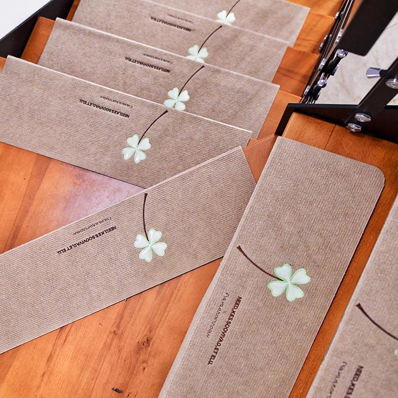 Нескользящие светящиеся коврики для лестниц, пригодные для машинной стирки – самоклеящиеся деревянные коврики для ног без клея